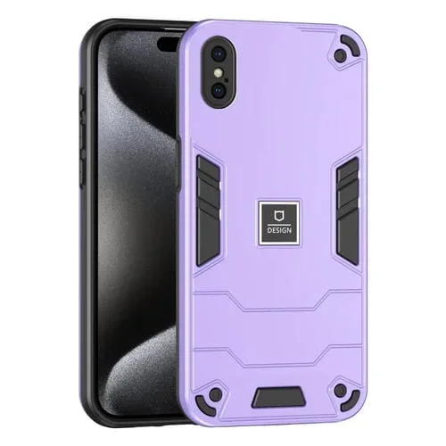 Funda para Teléfono iPhone Xs / X 2 en 1 a Prueba de Golpes (Púrpura)