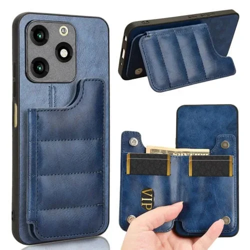Funda para Teléfono Itel A70 con Patrón de Vaca (Azul)