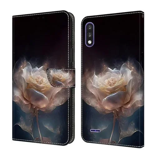 Funda para Teléfono LG K22 / K22+ de Cuero Pintado con Cristales (Peonía)