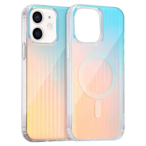Funda para Teléfono Magsafe iPhone 12 Textura Grabada con Láser Rayas Verticales