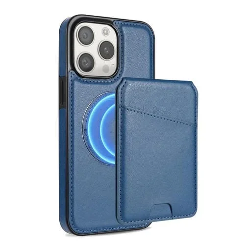 Funda para Teléfono Magsafe iPhone 13 Pro Max con Tarjetero Desmontable (Azul)