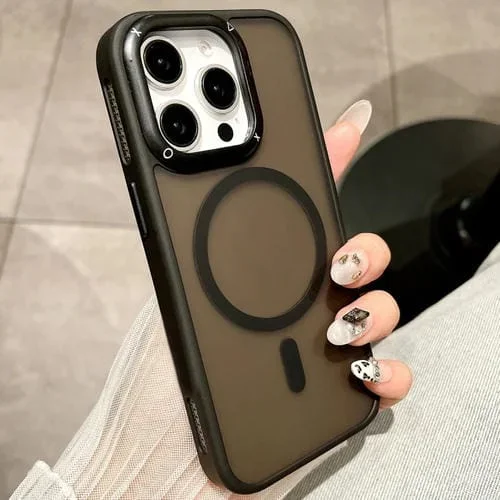 Funda para teléfono Magsafe iPhone 15 Pro a prueba de golpes con disipación de calor (Negra)