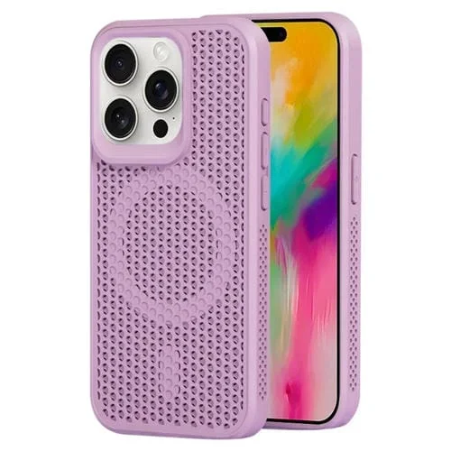 Funda para Teléfono Magsafe iPhone 16 Pro Max Disipación de Calor (Morado Claro)