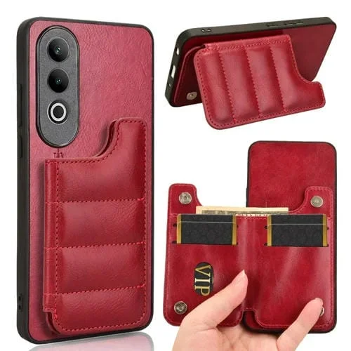 Funda para Teléfono OnePlus Nord Ce4 5G con Diseño de Vaca y Tarjetero (Roja)