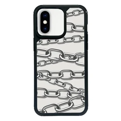 Funda para Teléfono PC iPhone X/Xs Cobertura Total Cadena de Metal