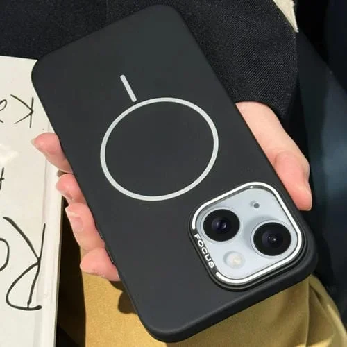 Funda para Teléfono PC Magsafe Ultrafina para iPhone 15 Plus (Negra)