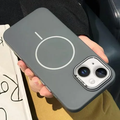 Funda para Teléfono PC Magsafe Ultrafina y Agradable para la Piel iPhone 14 (Gris)