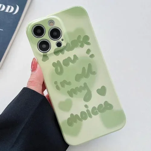 Funda para Teléfono PC para iPhone 15 Pro Max (Texto Verde)
