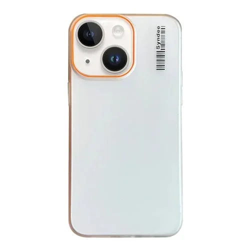 Funda para Teléfono PC Translúcida con Tacto Piel de Arena Suave iPhone 13 (Blanco Transparente)