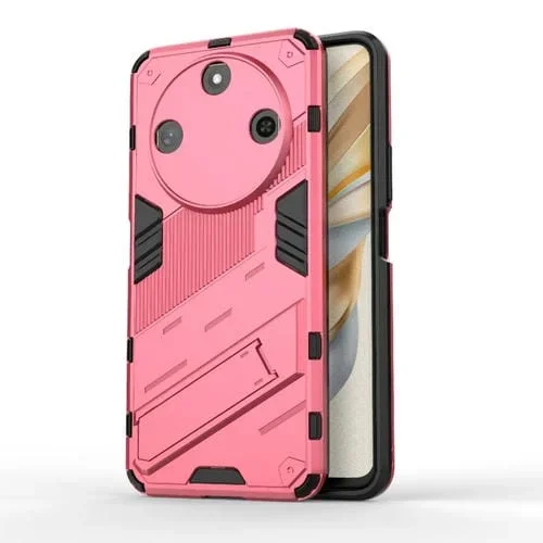 Funda para Teléfono Punk Armor 2 En 1 con Soporte PC y TPU para Honor X60 5G (Rojo Claro)