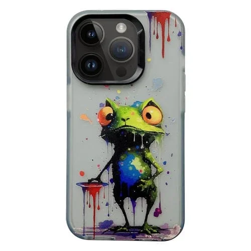 Funda para Teléfono TPU Apple iPhone 12 Pro Max Animales de Tinta Pintado (Rana Graffiti)