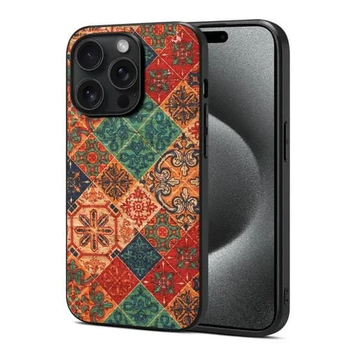 Funda para Teléfono TPU Apple iPhone 15 Pro Max Four Seasons Flower Language Series (Azul Invierno)