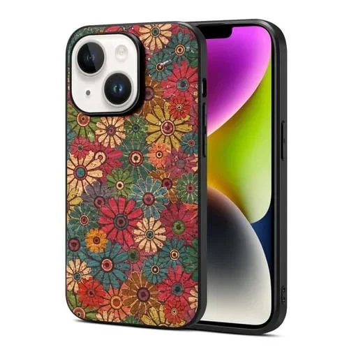 Funda para Teléfono TPU Four Seasons Flower Language Series para iPhone 14 (Verde Primavera)