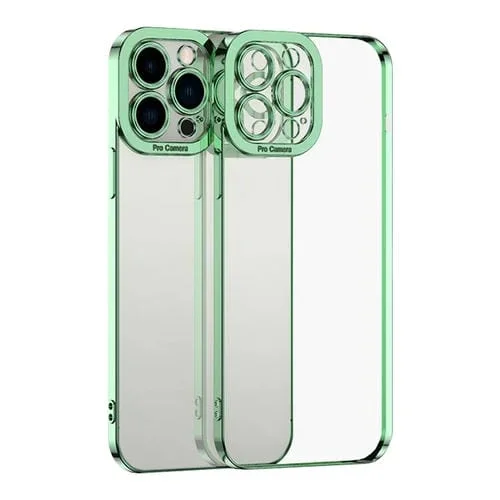 Funda para Teléfono TPU Galvanoplastia iPhone 15 Pro (Green)