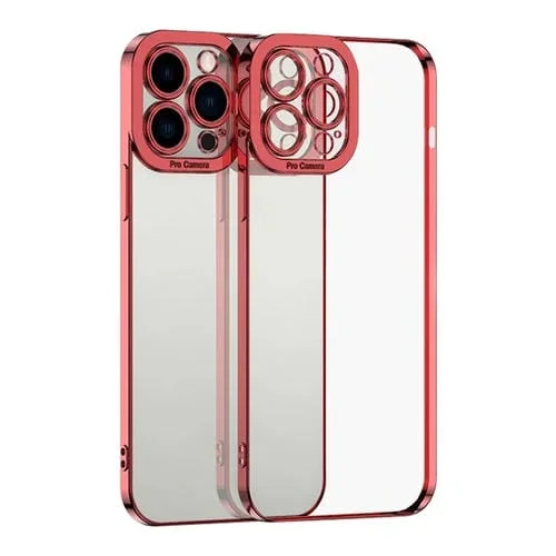 Funda para teléfono TPU Galvanoplastia iPhone 15 Pro Max (Rojo)