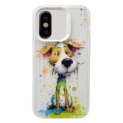 Funda para Teléfono TPU iPhone Xs Max Animales Tinta Color Pintado (Perro Graffiti)