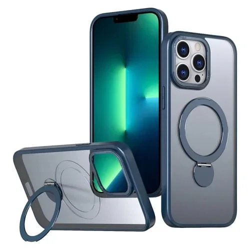 Funda para Teléfono Wing Series Gen2 con Soporte de Anillo de Metal Magsafe para iPhone 13 Pro (Azul)