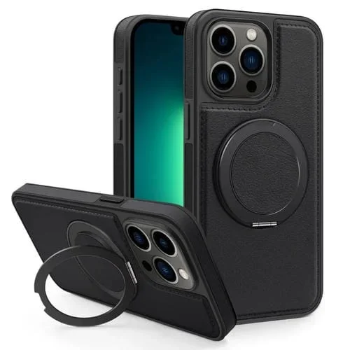 Funda para Teléfono Yashi iPhone 13 Pro Max con Soporte Magnético Giratorio 360 (Negro)