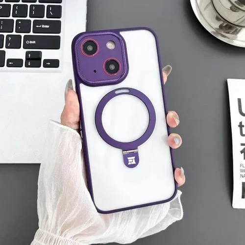 Funda para Teléfono Yashi Magsafe para iPhone 15 Plus con Soporte Magnético (Púrpura)