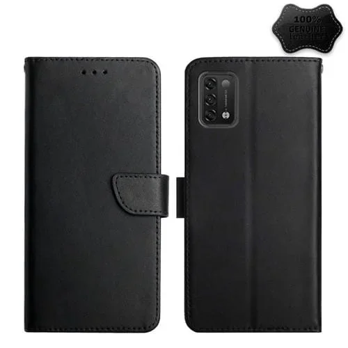 Funda para Umidigi Power 5 de Cuero Genuino a Prueba de Huellas (Negro)