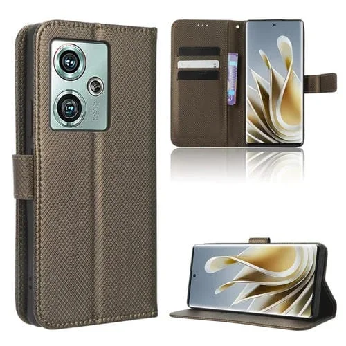 Funda para ZTE Nubia Z50 Caja de Cuero con Textura de Diamante (Marrón)