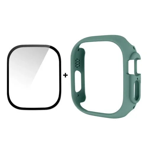 Funda PC + Película Vidrio Templado 9H para Apple Watch Ultra 49mm Enkay (Verde Oscuro)
