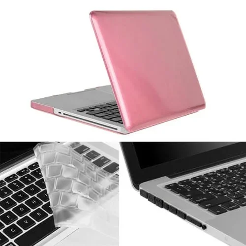 Funda Protectora 3 en 1 Enkay MacBook Pro 15,4 » A1286 Plástico Rígido con Protector de Teclado y Tapón de Polvo (Rosa)