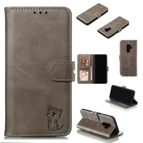 Funda Protectora Cuero Galaxy S9 Plus (Gray)