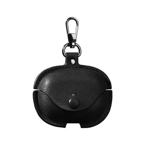 Funda Protectora de Cuero para Auriculares Redmi Buds 5 Pro y Buds 4 Pro Business con Gancho (Negro)