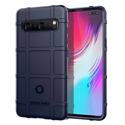 Funda Protectora de Silicona Rugged Shield para Galaxy S10 5G Cobertura Total (Azul)