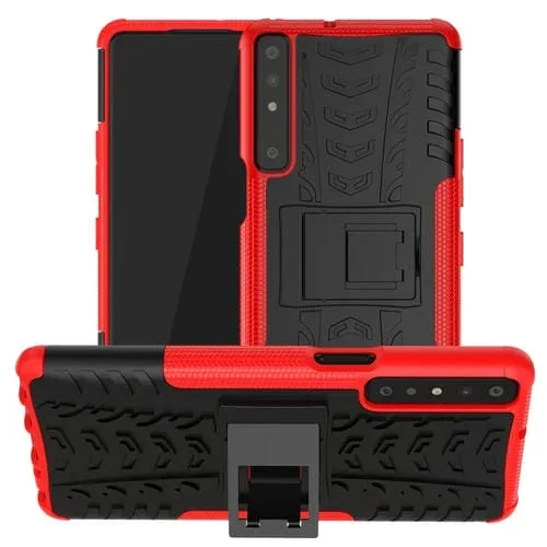 Funda Protectora LG Stylo 7 4G Tillade Texture TPU + PC con Soporte (Rojo)