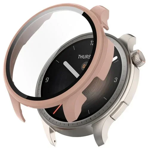 Funda Protectora para Amazfit Balance A2286 con Película Templada Integrada (Rosa)