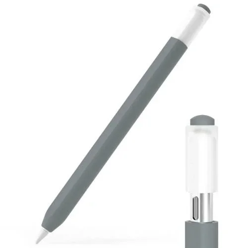 Funda Protectora para Apple Pencil USB-C Jelly Silicone Stylus Pen (Gris)