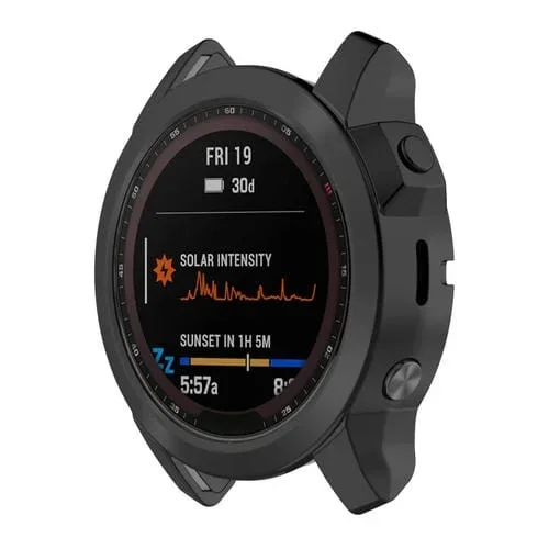 Funda Protectora para Garmin Epix Pro 51 Mm Medio Paquete Galvanizado TPU (Negro)