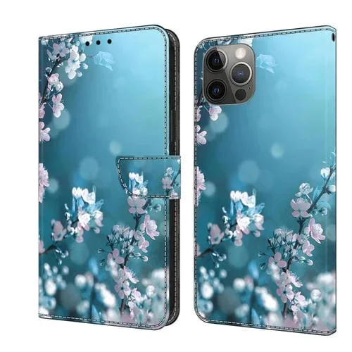 Funda Protectora para iPhone 11 Pro Crystal 3D Cuero a Prueba de Golpes (Flor de Ciruelo)