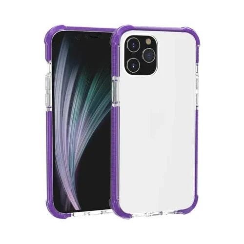 Funda Protectora para iPhone 12 Mini Acrílico TPU a Prueba de Golpes Cuatro Esquinas (Púrpura)
