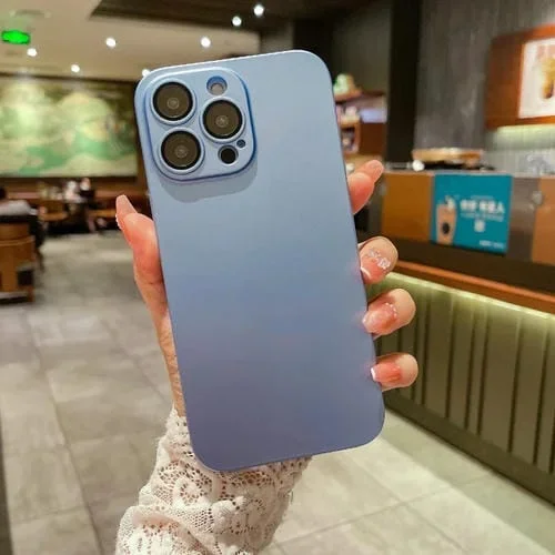Funda Protectora para iPhone 12 Pro Max Oily Feel PC a Prueba de Golpes (Bebé Azul)