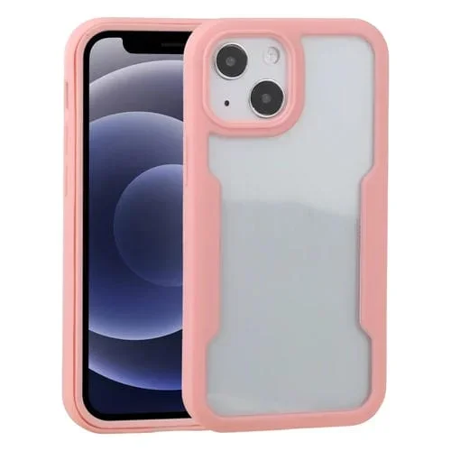 Funda Protectora para iPhone 13 Mini Acrylic + TPU Cobertura Total 360 Grados (Rosa)