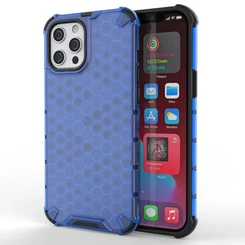 Funda Protectora para iPhone 13 Mini Honeycomb PC + TPU a Prueba de Golpes (Azul)