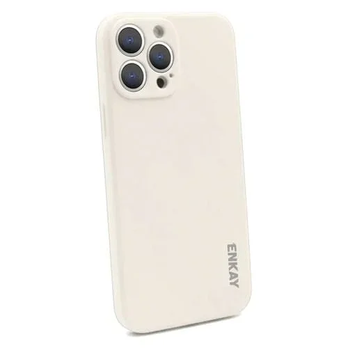 Funda Protectora para iPhone 13 Pro Hat-Prince Enkay Silicona Líquida a Prueba de Golpes (Beige)