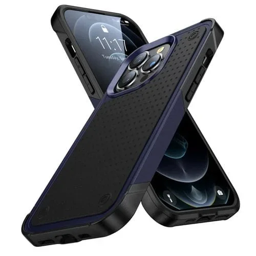 Funda Protectora para iPhone 13 Pro PC + TPU a Prueba de Golpes (Azul + Negro)