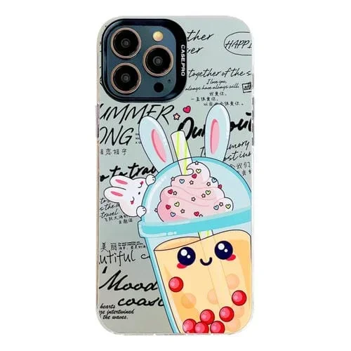 Funda Protectora para iPhone 13 Pro Silver Series Galvanizado PC (Té Amarillo con Leche)