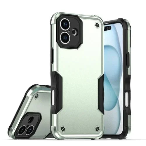 Funda Protectora para iPhone 16 Plus Antideslizante a Prueba de Golpes (Verde)