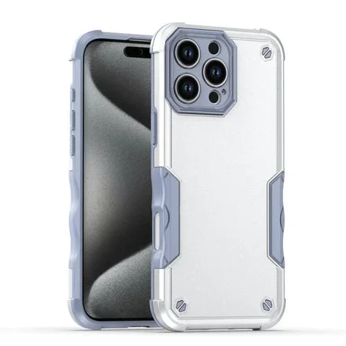 Funda Protectora para iPhone 16 Pro Max Antideslizante Prueba de Golpes (Blanca)