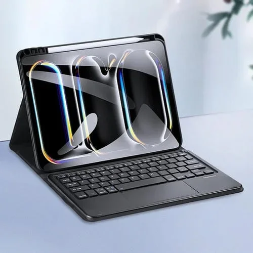 Funda Protectora para Tableta Dux Ducis Tk Series iPad Pro 11 2024 con Teclado Inalámbrico Bluetooth (Negro)