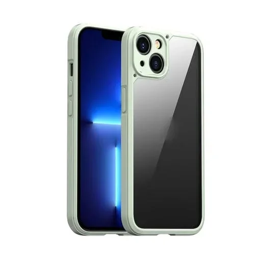 Funda Protectora para Teléfono PC + TPU iPhone 14 Max a Prueba de Golpes (Verde Militar)