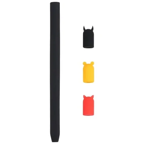 Funda Protectora Silicona 4 en 1 Apple Pencil 1 Dibujos Animados (Negro)
