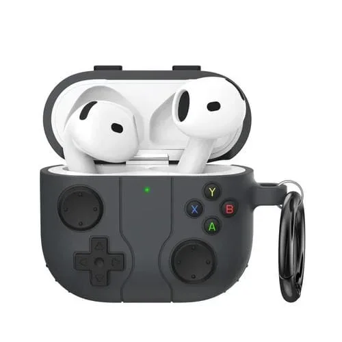 Funda Protectora Silicona Ahastyle Wg166 Consola Juegos Para Airpods 4 (Negra)