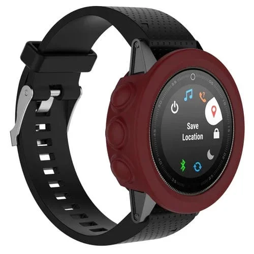 Funda Protectora Silicona Garmin Fenix 5S Función Protección (Rojo Oscuro)