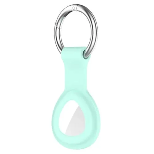 Funda Protectora Silicona para AirTag Antiarañazos a Prueba de Golpes (Verde Azulado)